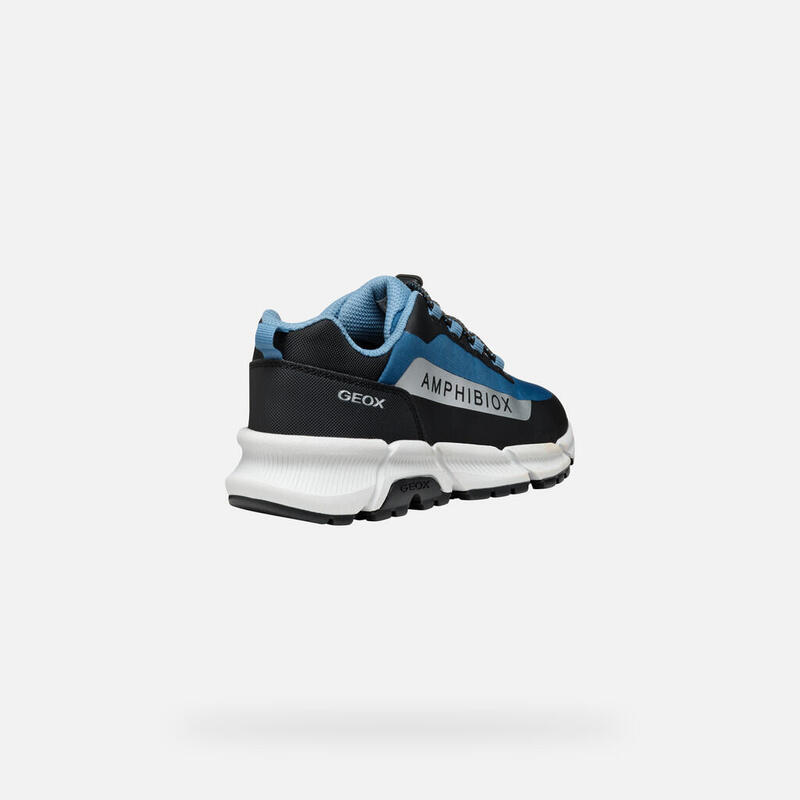 Baskets Garçon J FLEXYPER PLUS BOY Bleu Pétrole