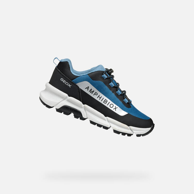 Baskets Garçon J FLEXYPER PLUS BOY Bleu Pétrole