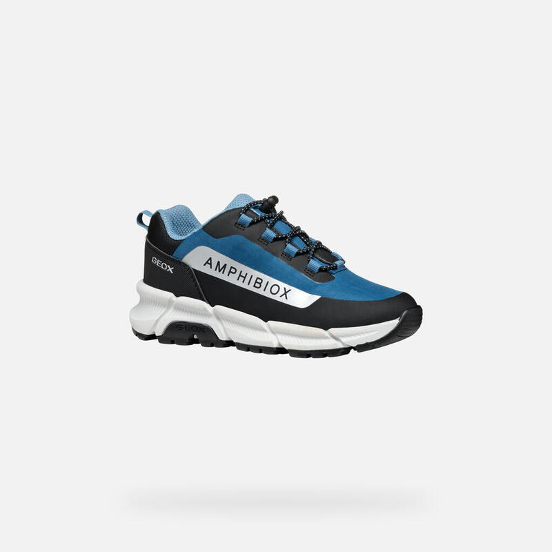 Baskets Garçon J FLEXYPER PLUS BOY Bleu Pétrole
