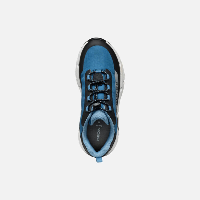 Baskets Garçon J FLEXYPER PLUS BOY Bleu Pétrole