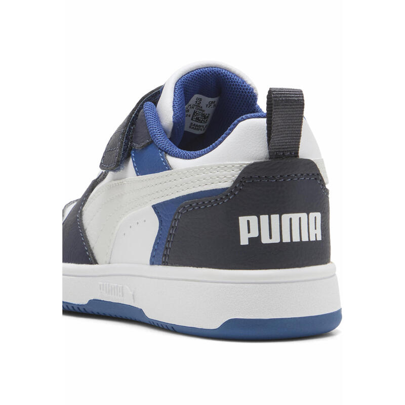 Dziecięce sneakersy PUMA Rebound V6 Lo PUMA White Feather Gray Black