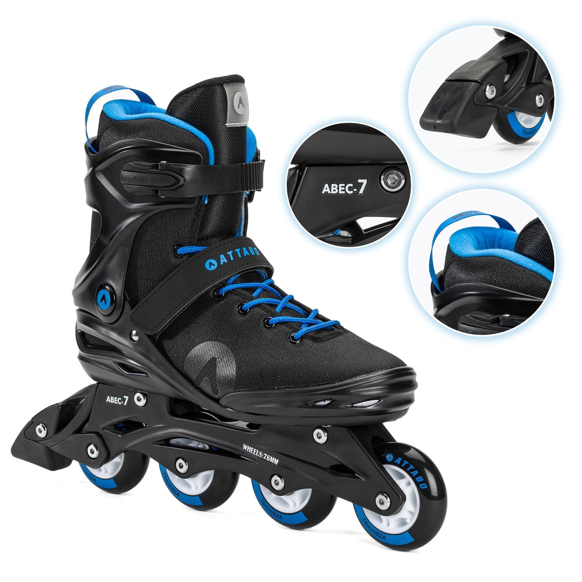 Attabo - Patins À Roues Alignées Attabo Cyclone Pour Hommes - Rollers En Ligne - Noir - 43 - Decathlon