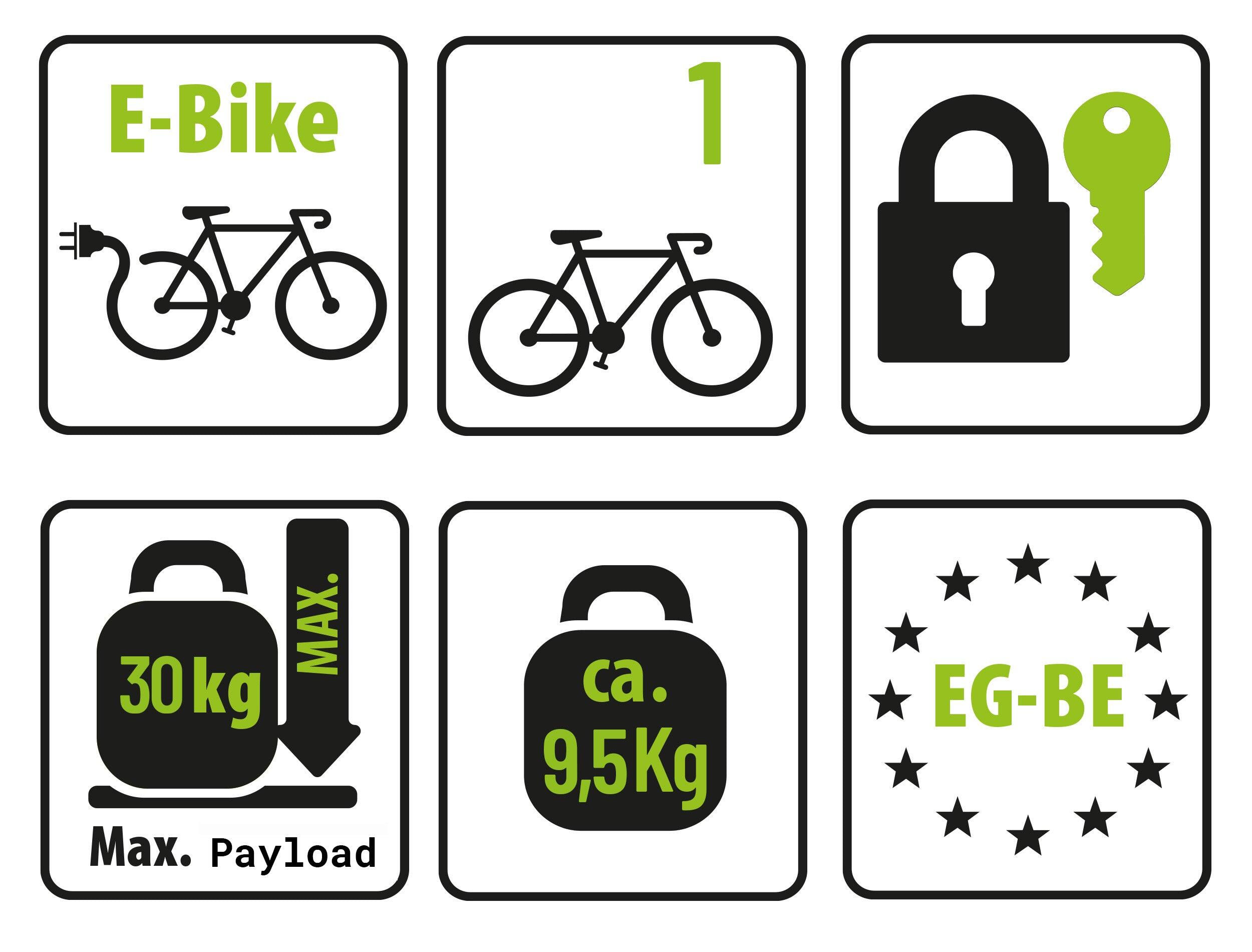 Porta-bicicletas AMBER1 para acoplamento de reboques - EUFAB 5/6