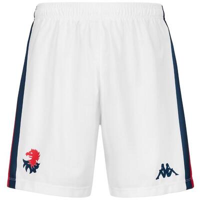 pantaloncini da uomo in poliestere bianco da fitness