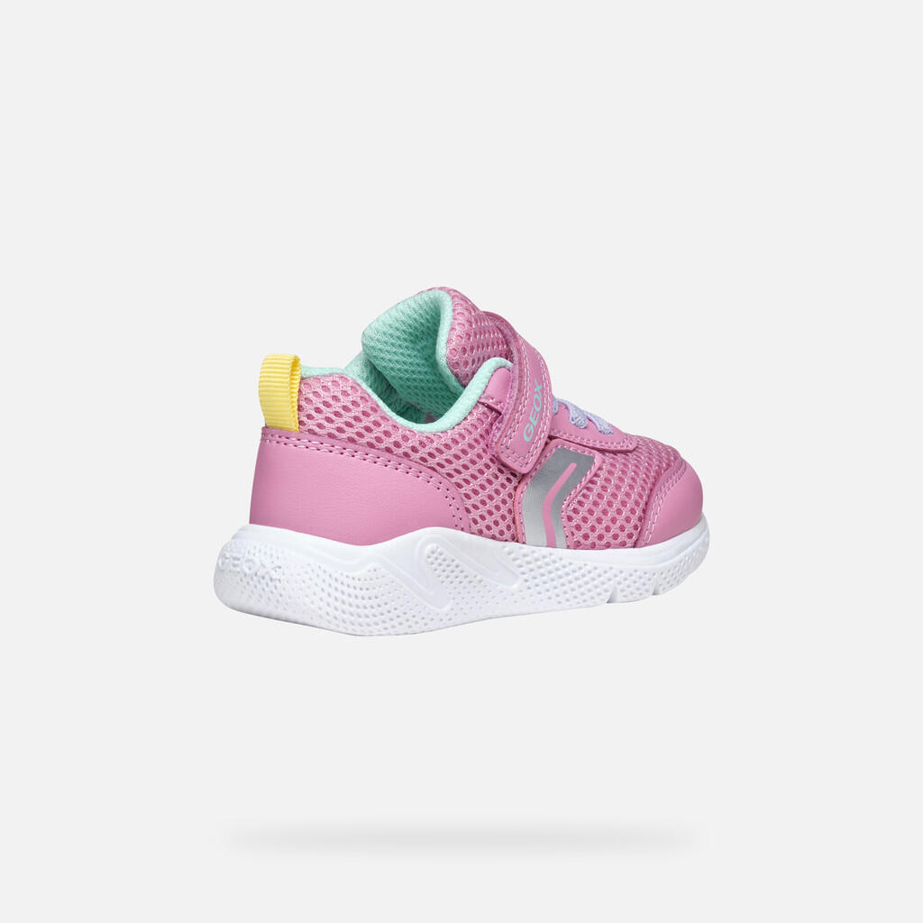 Baskets Bébé Fille SPRINTYE BABY GIRL Rose/Vert D'eau 7/7
