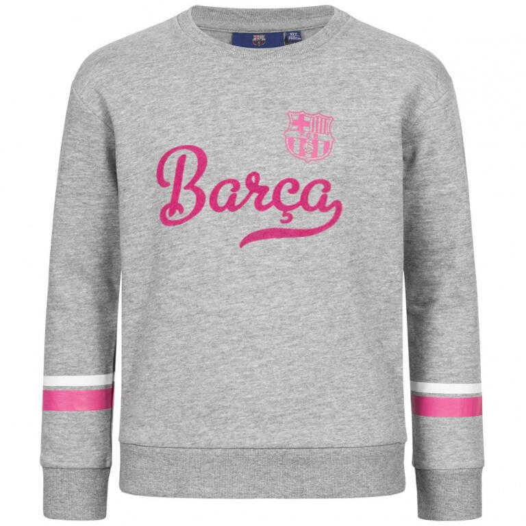 Sudadera FC Barcelona para niñas, algodón, cuello redondo, manga larga 2/5