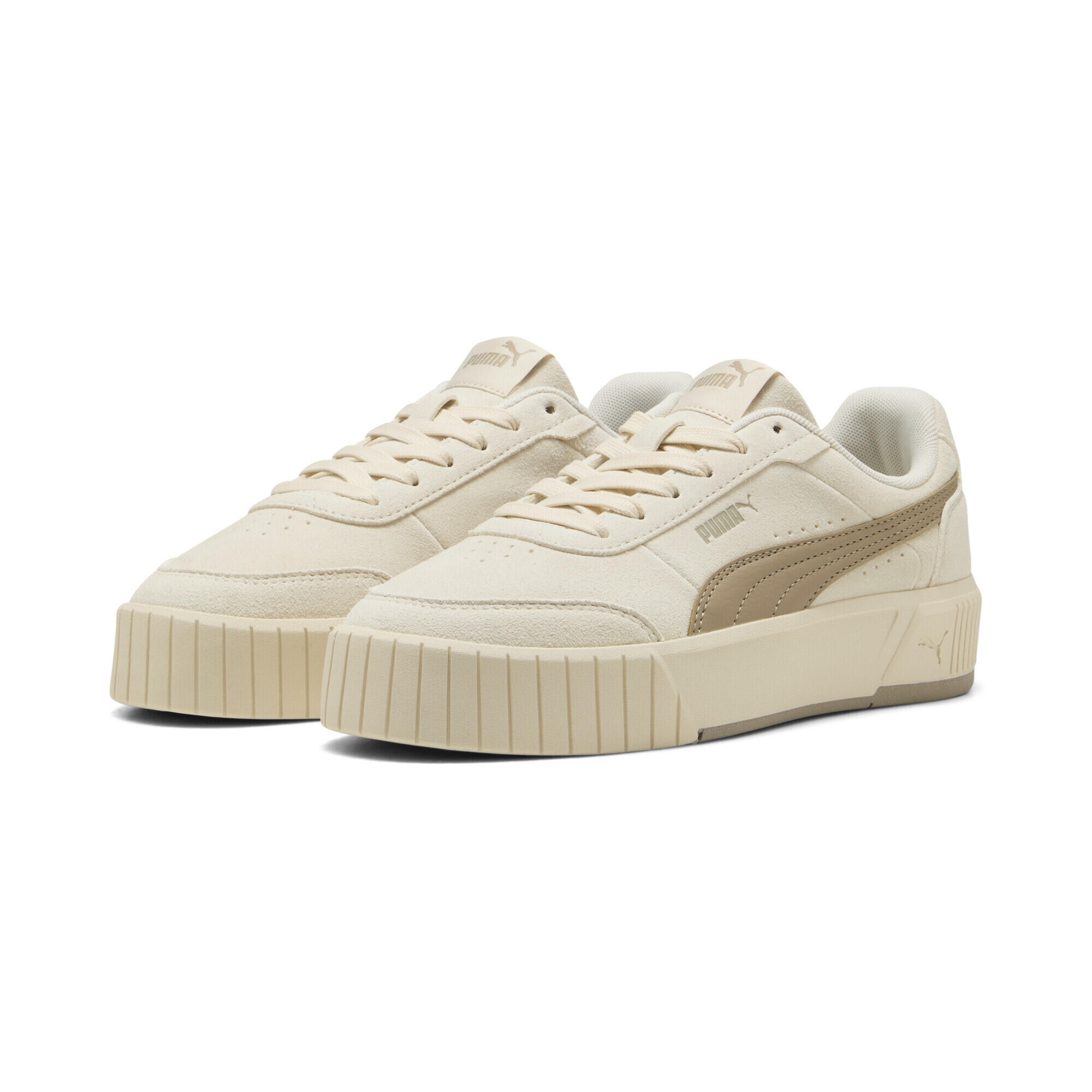 Puma - Sneakers En Daim Carina Mia Femme Puma - Baskets - Beige|blanc - Decathlon