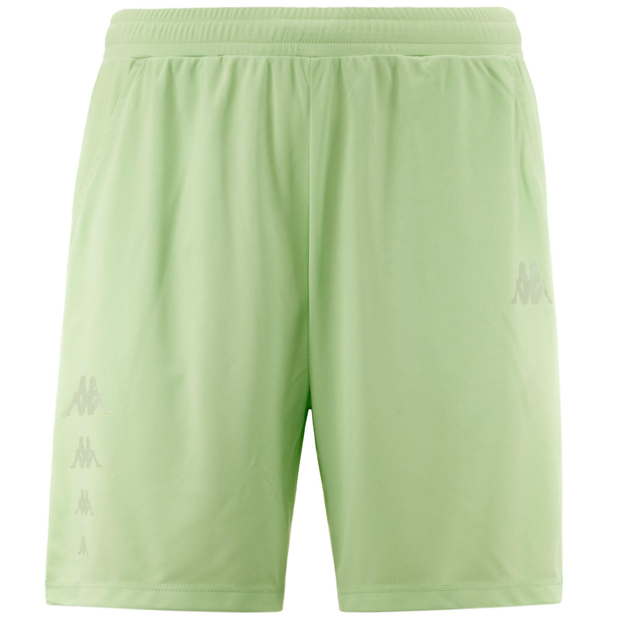 pantaloncini da uomo in poliestere verde da fitness 1/2