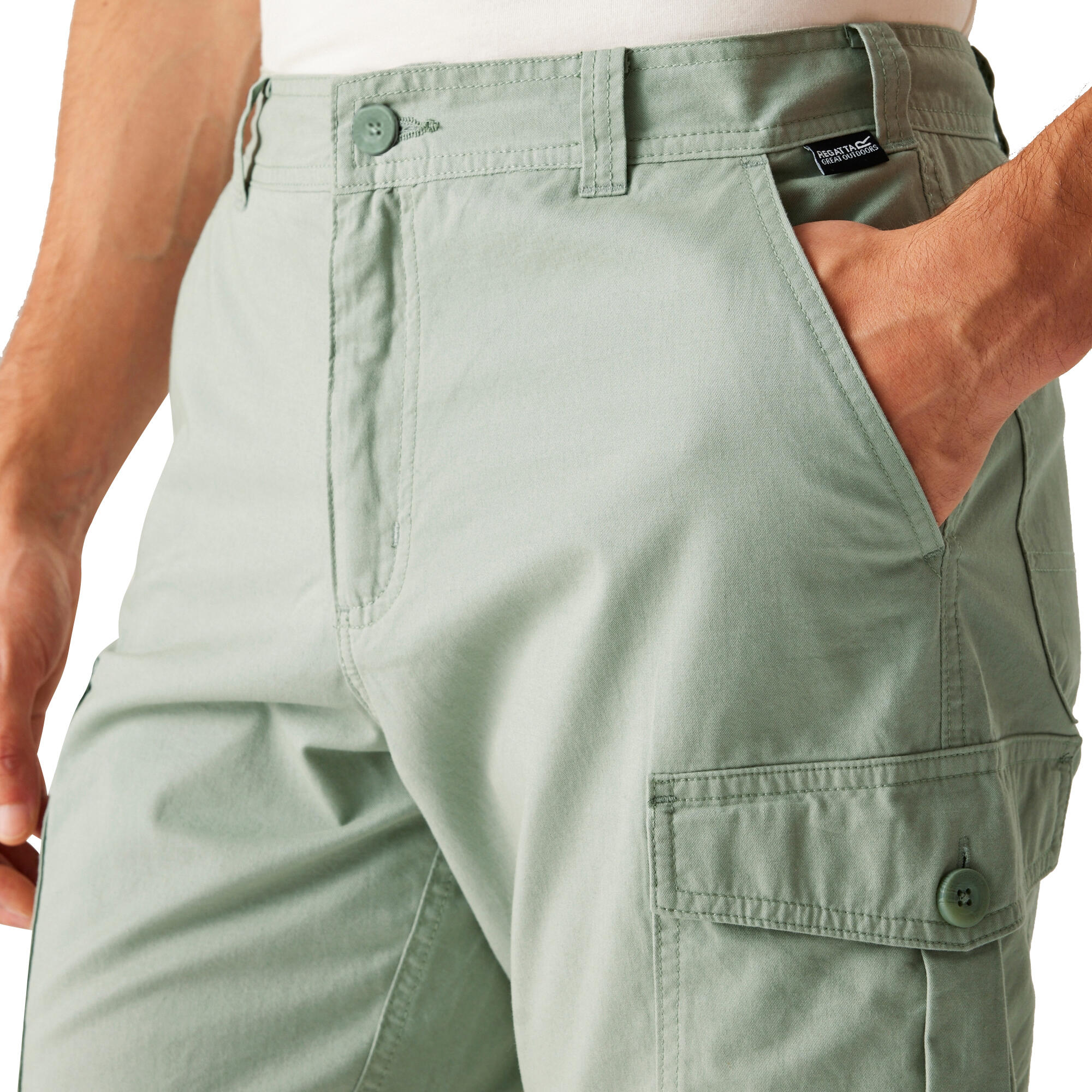Mens Ruwan Casual Shorts (Glacier) 4/5