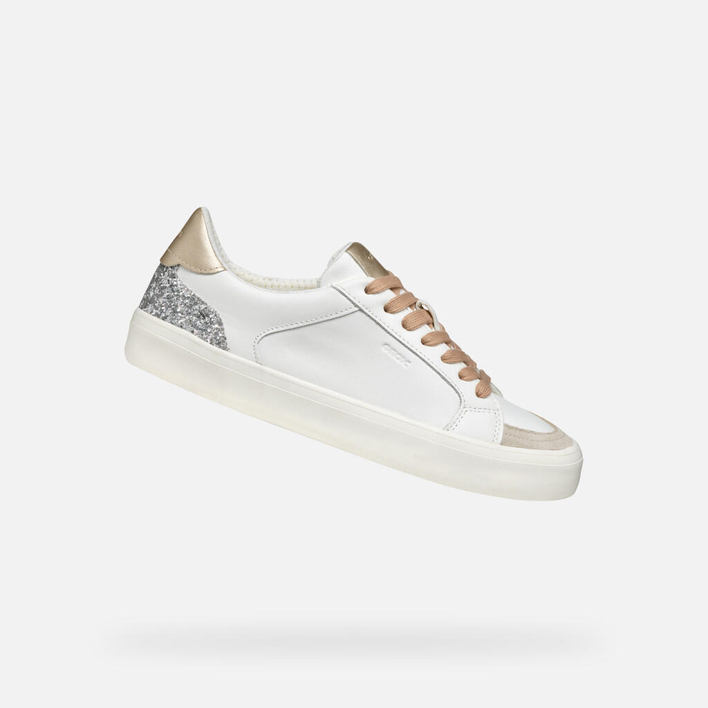 Geox - Baskets Femme D Emmeleny Blanc - Chaussures De Sport - Blanc - 39 - Decathlon