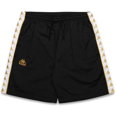 pantaloncini da uomo in poliammide nero da fitness