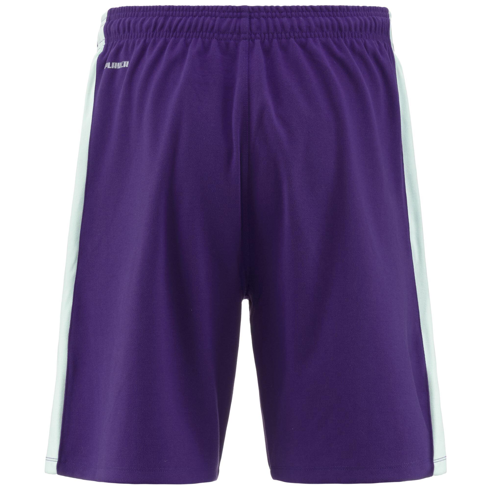pantaloncini da bambino in poliestere viola da allenamento 6/7
