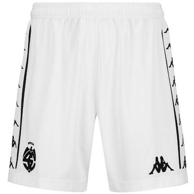 pantaloncini da uomo in poliestere bianco da fitness