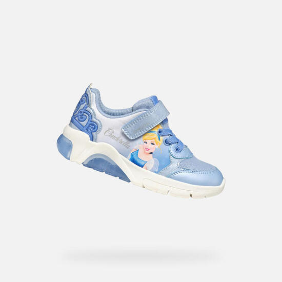 Baskets Fille J FADINLIGHT GIRL Bleu Ciel/Bleu