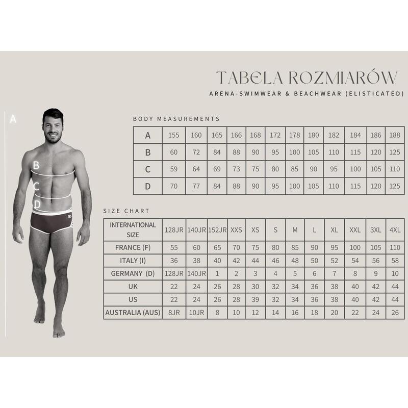 Kąpielówki męskie na basen Arena Tropical Leaves Low Waist Short