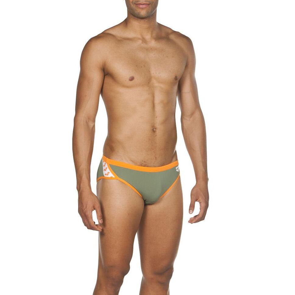 Kąpielówki slipy męskie na basen Arena Team Stripe Brief