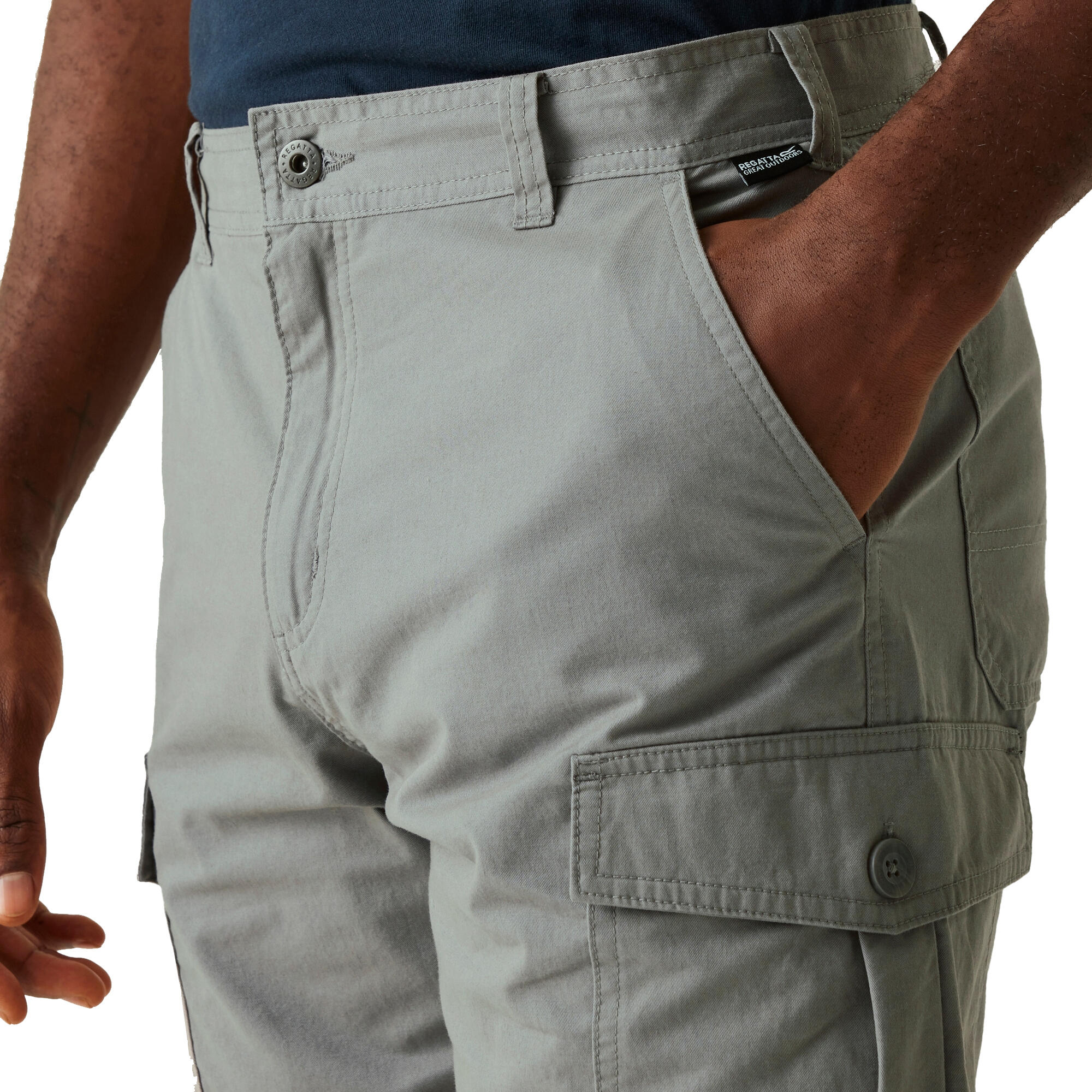 Mens Ruwan Casual Shorts (Storm Grey) 4/5