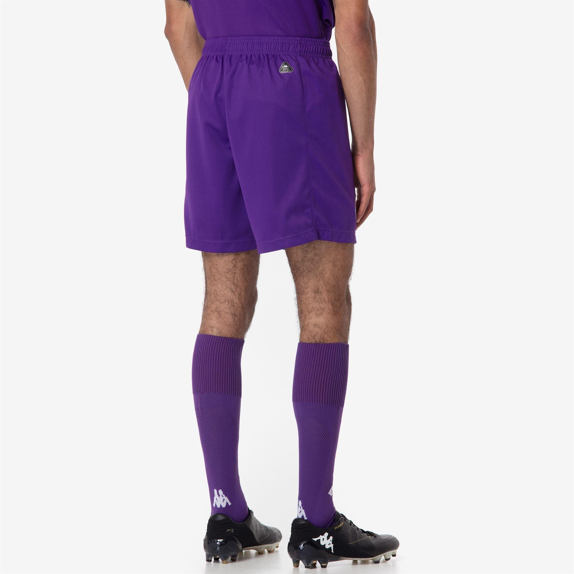 pantaloncini da bambino in poliestere viola da allenamento 6/7