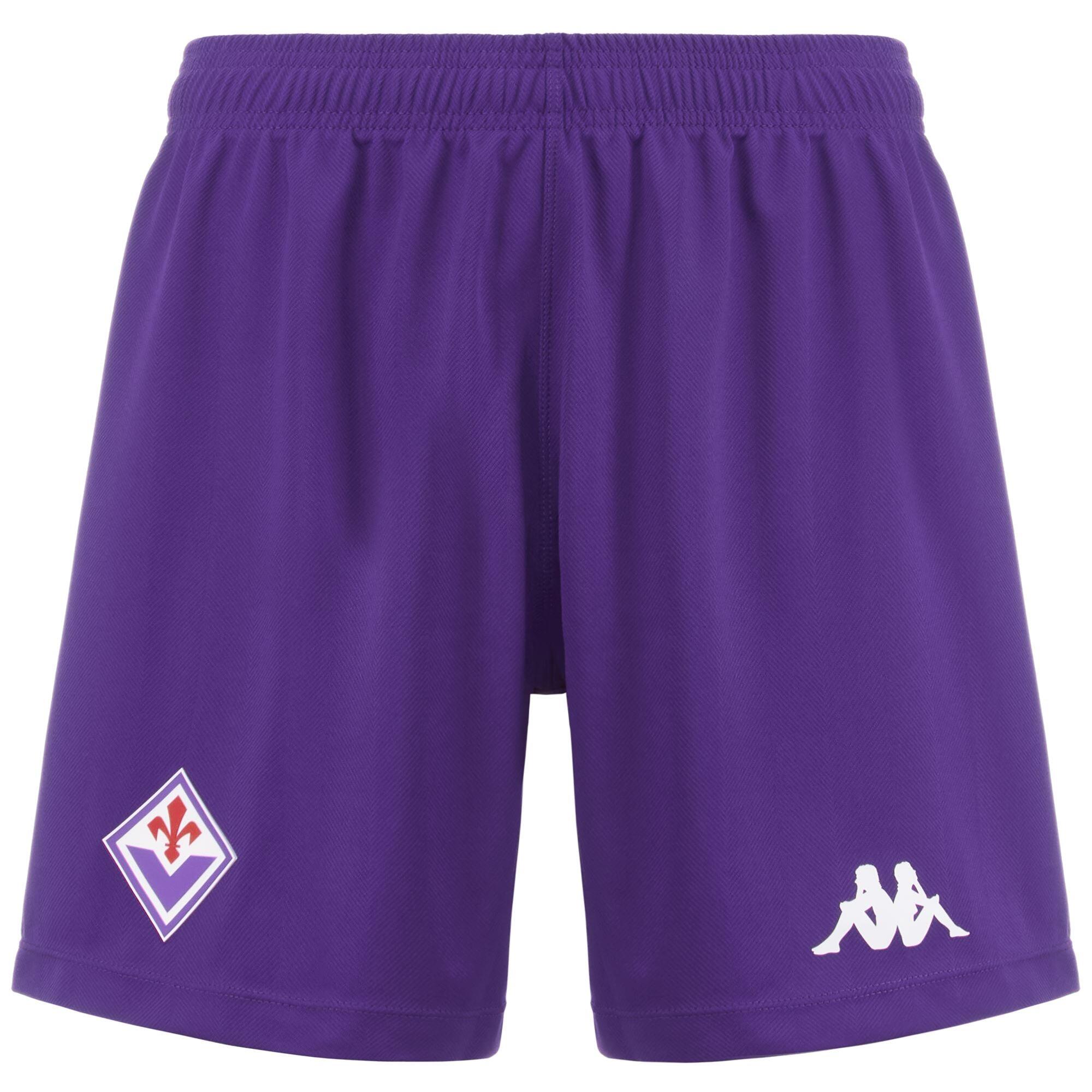 pantaloncini da bambino in poliestere viola da allenamento 1/7