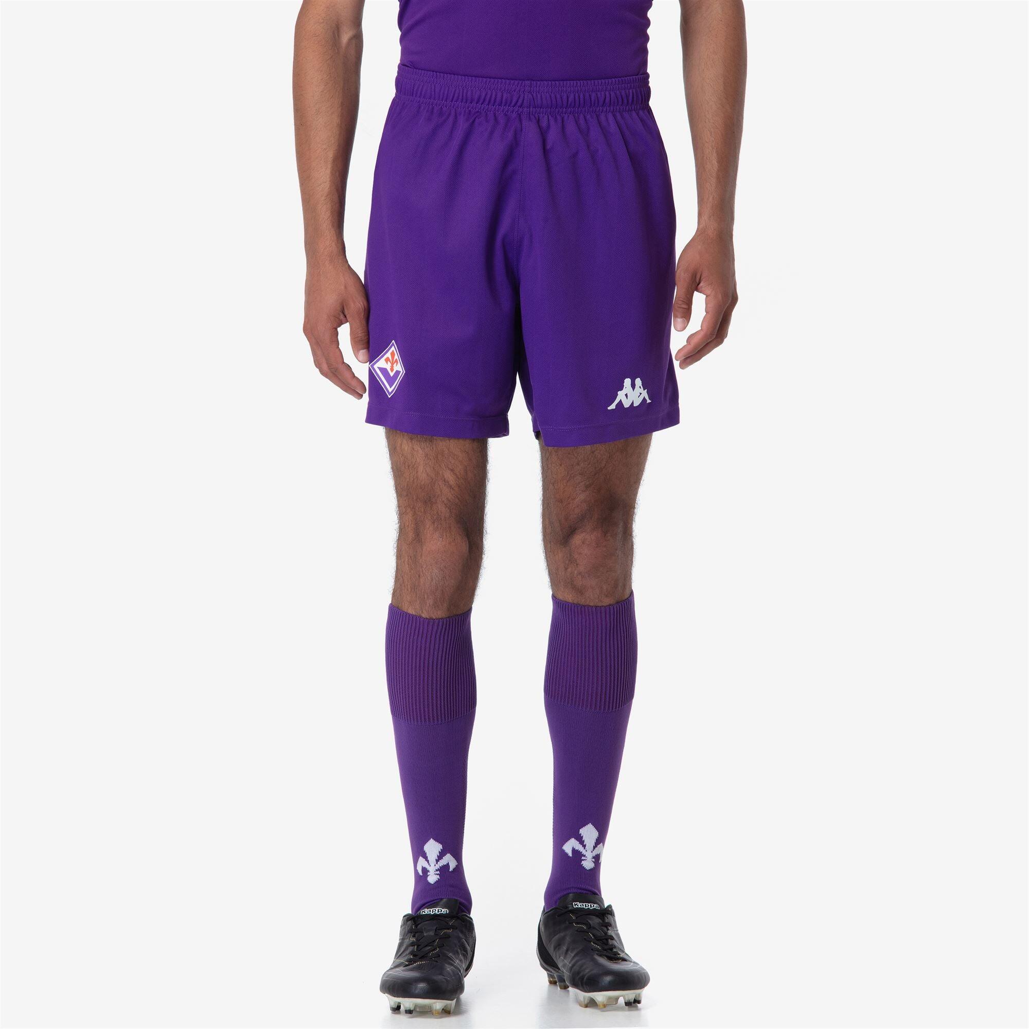 pantaloncini da bambino in poliestere viola da allenamento 4/7