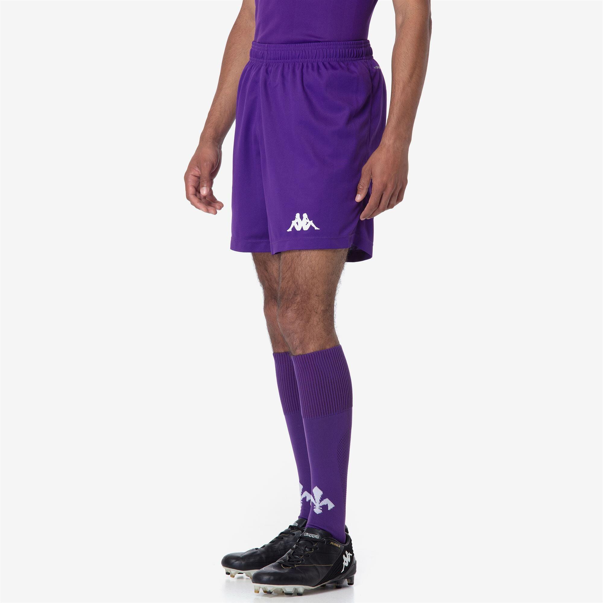 pantaloncini da bambino in poliestere viola da allenamento 5/7