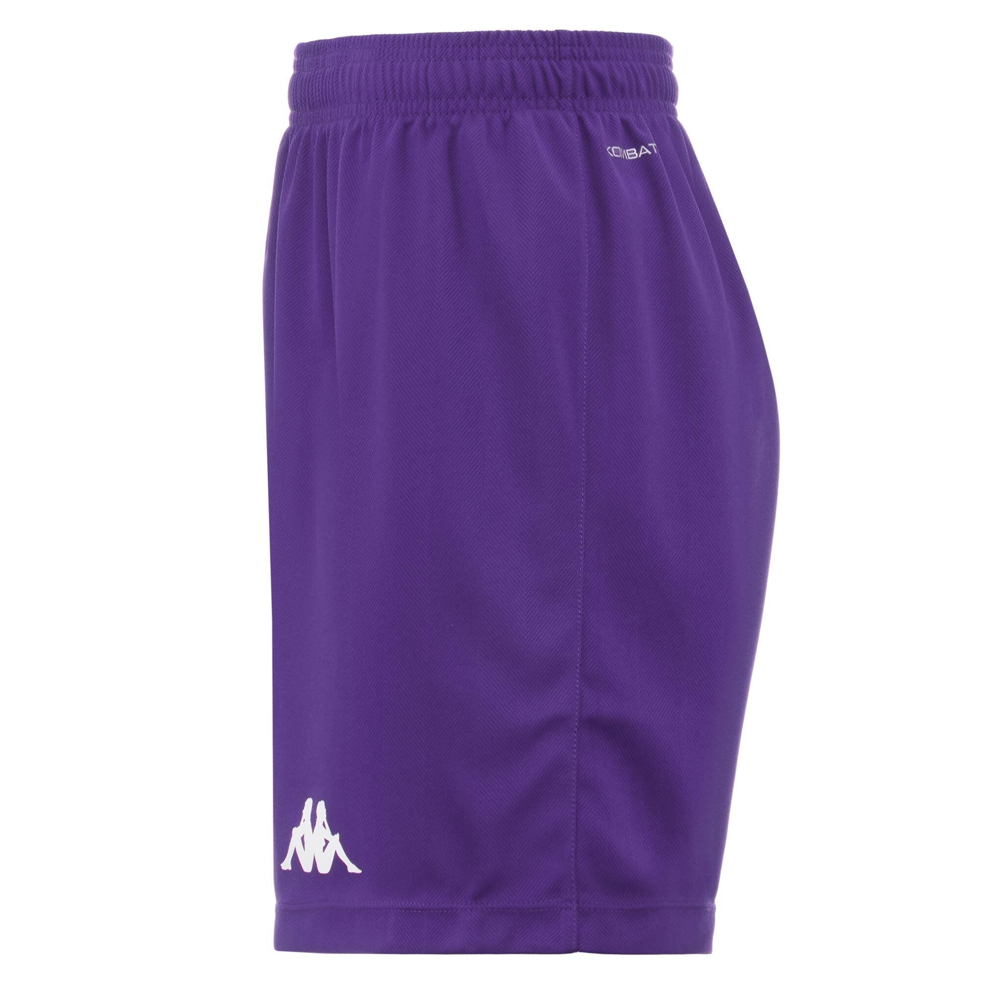 pantaloncini da bambino in poliestere viola da allenamento 2/7