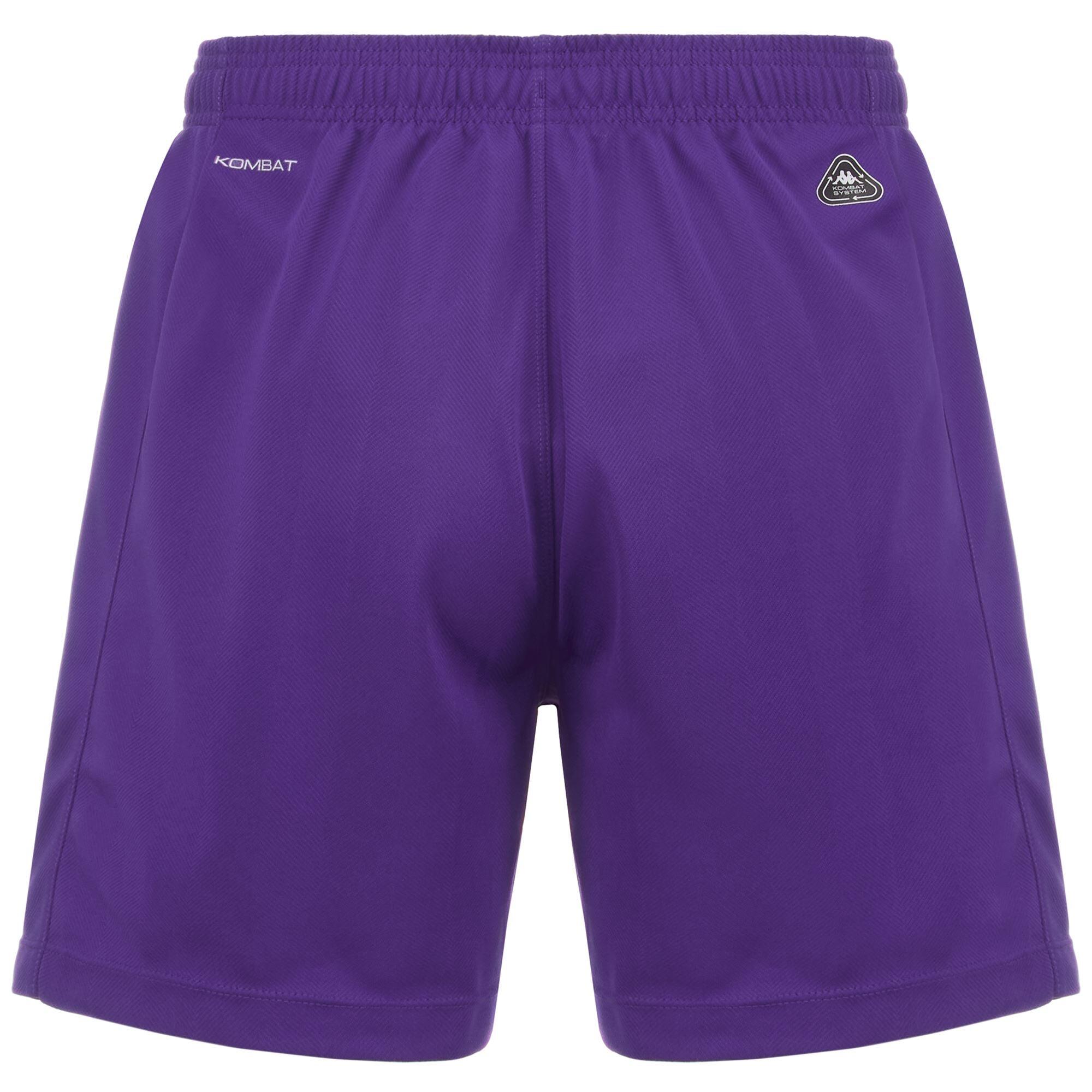 pantaloncini da bambino in poliestere viola da allenamento 3/7