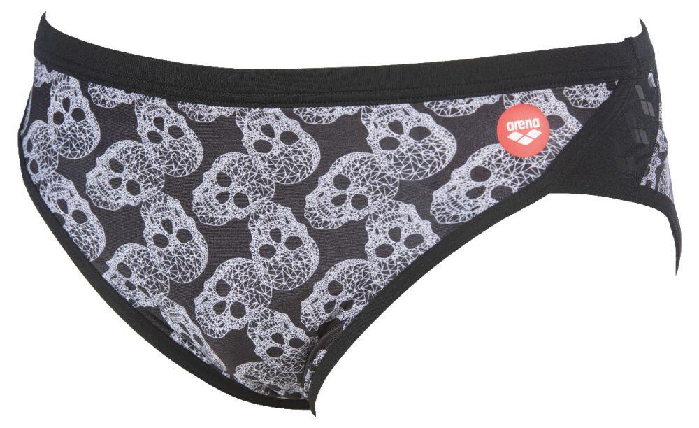 Kąpielówki slipy męskie na basen Arena Crazy Pop Skulls Brief 3/5