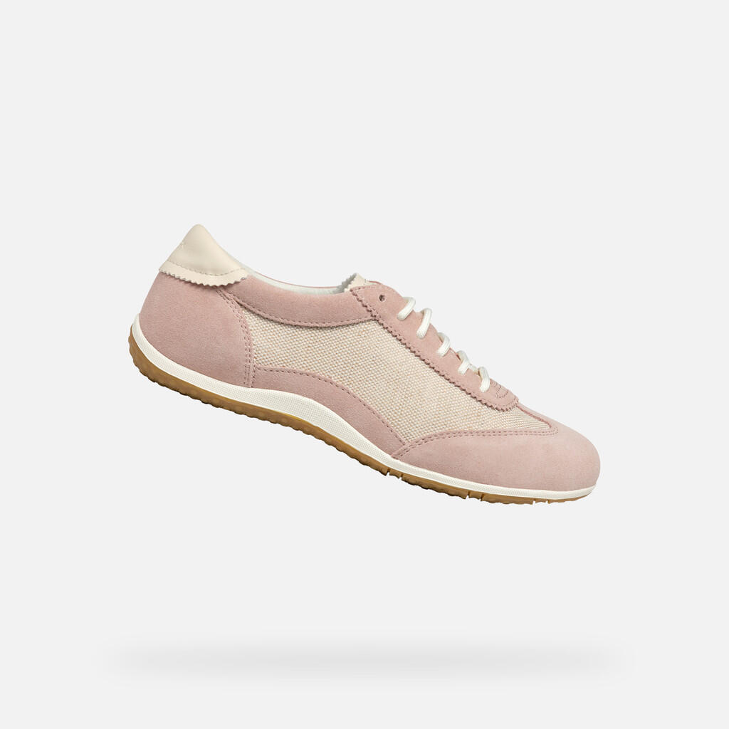 Geox - Baskets Femme D Vega Taupe/beige - Chaussures De Sport - Beige|rose - 38 S - Decathlon