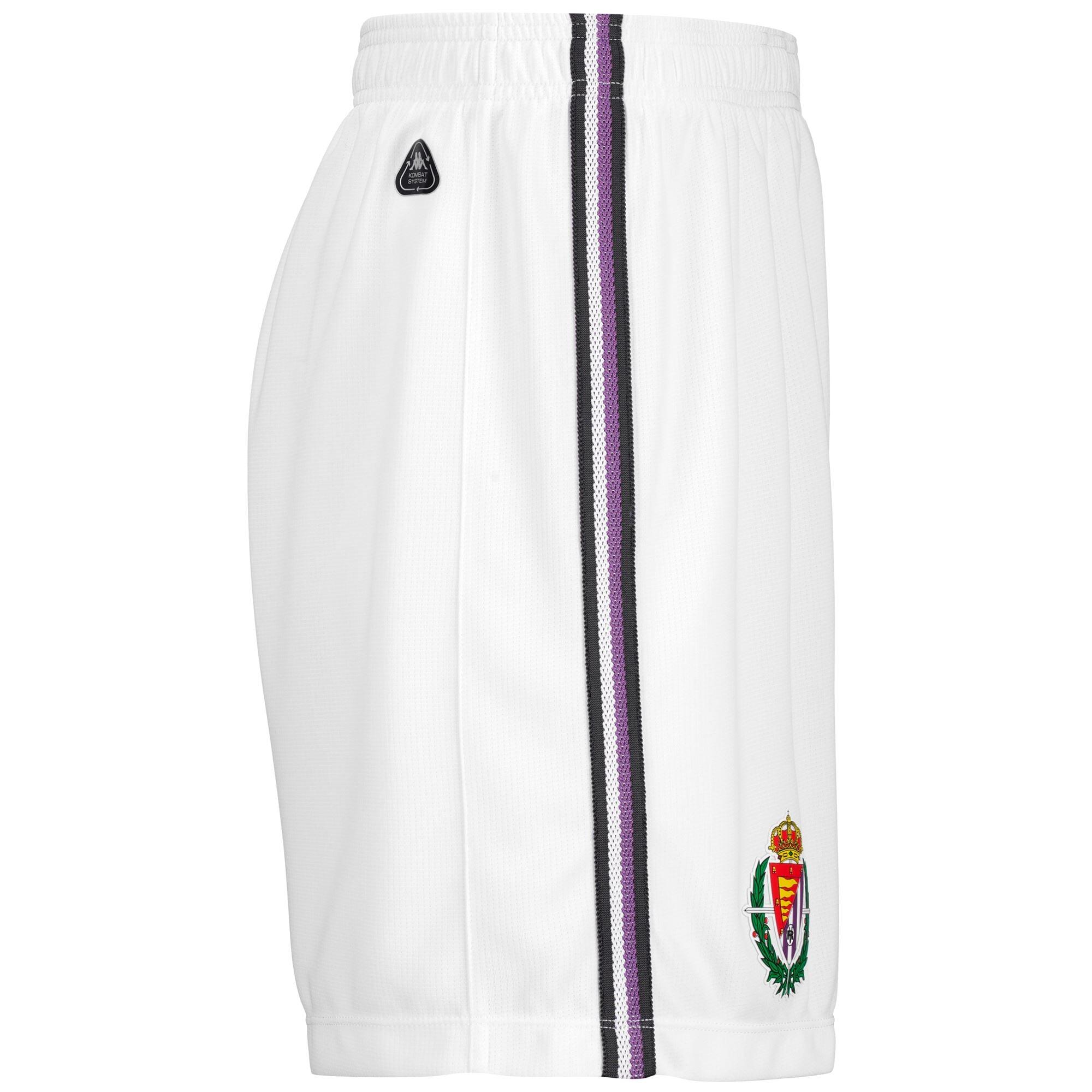 Pantaloncini sportivi da bambino in poliestere riciclato bianco da calcio 2/7