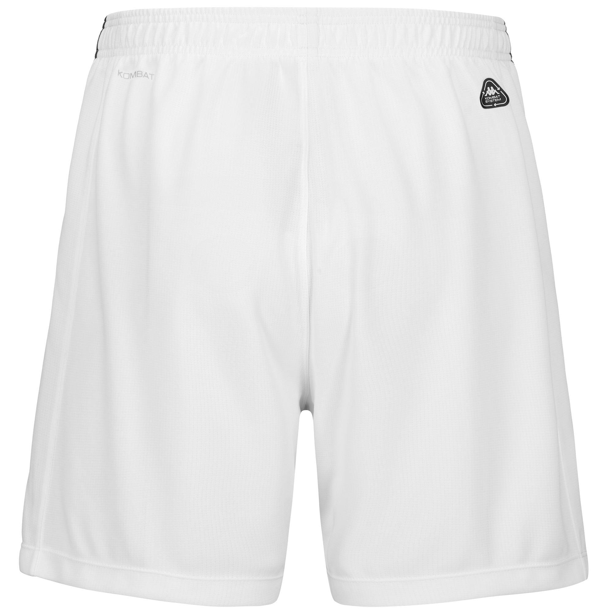 Pantaloncini sportivi da bambino in poliestere riciclato bianco da calcio 4/7
