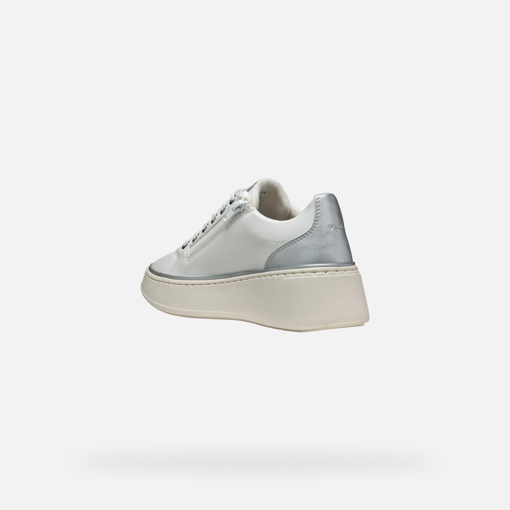 Baskets Femme D SUNNETTY Blanc/Argent 6/7