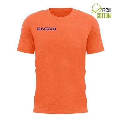 Givova Fluo Orange Baumwoll-T-Shirt - Sportlich und Komfortabel