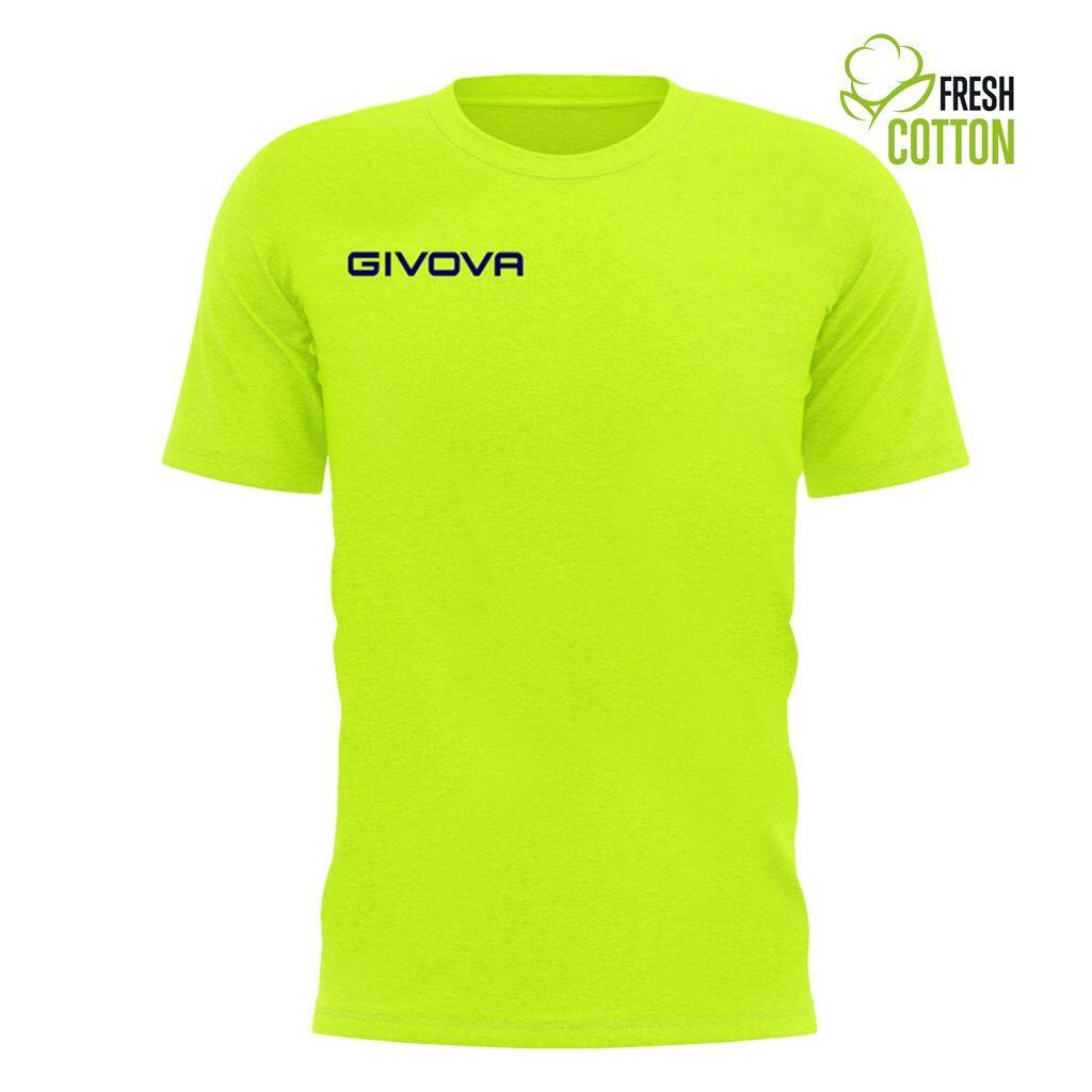 Koszulka Givova z Bawełny 2XL - Fluo Żółty Komfort