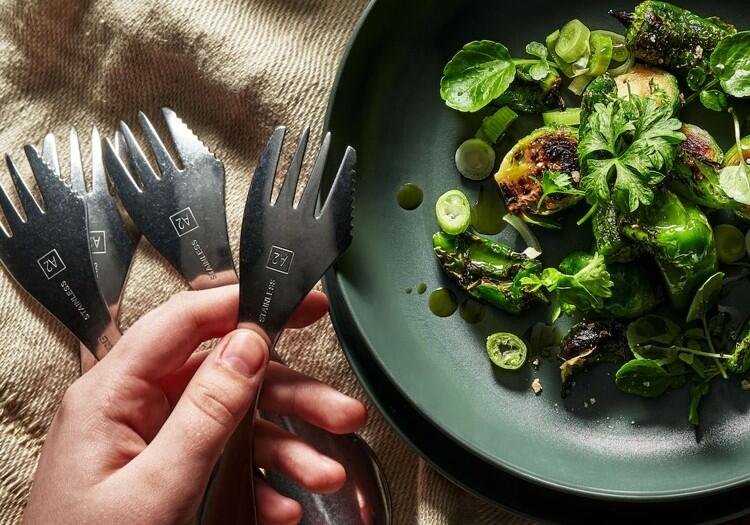 Niezbędnik Spork sztućce turystyczne ze stali nierdzewnej 4/6