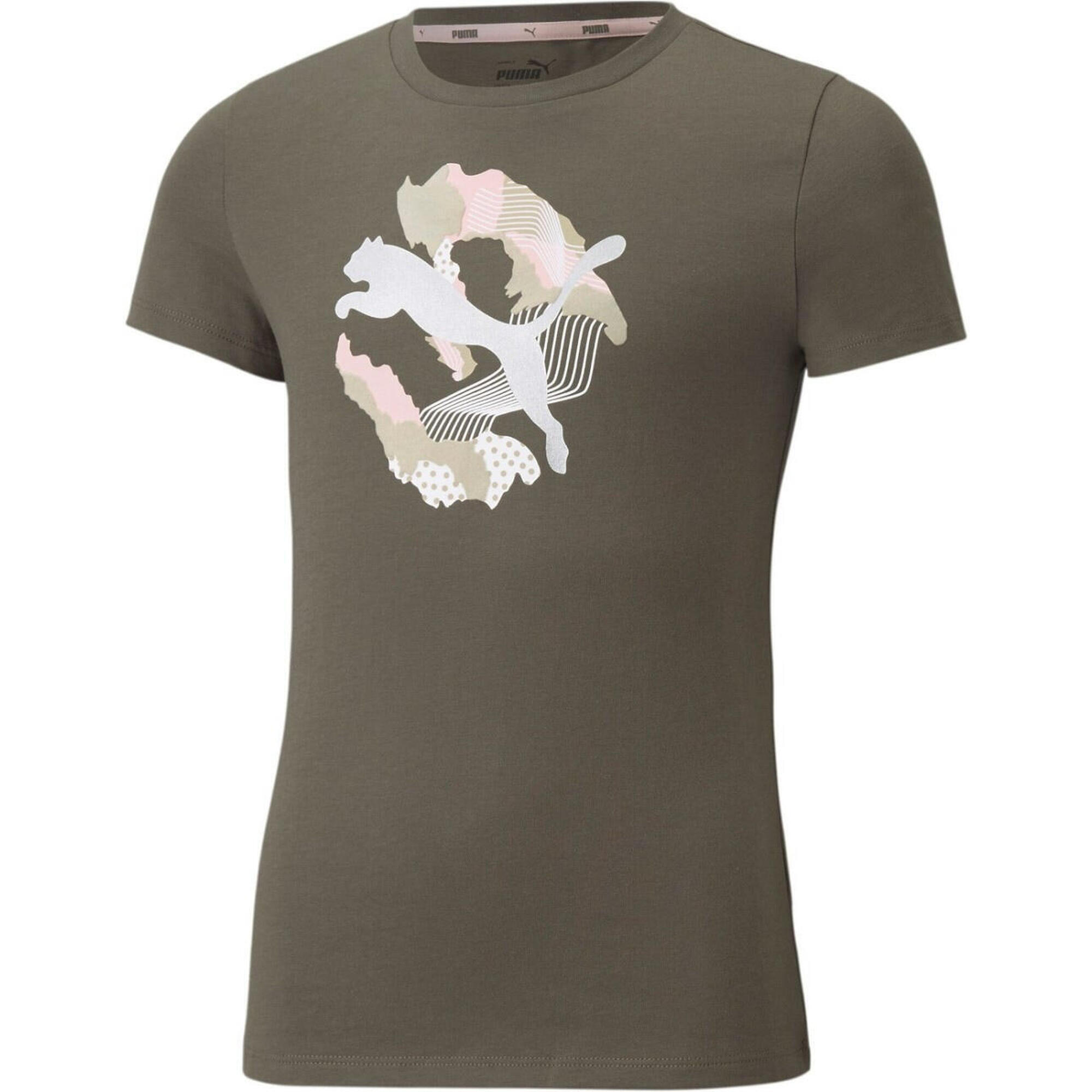 Puma - T-shirt Enfant Puma Alpha Tee G Feuille De Raisin 164 - Confort Et Style - Chemise Manches Courtes - Vert - Decathlon