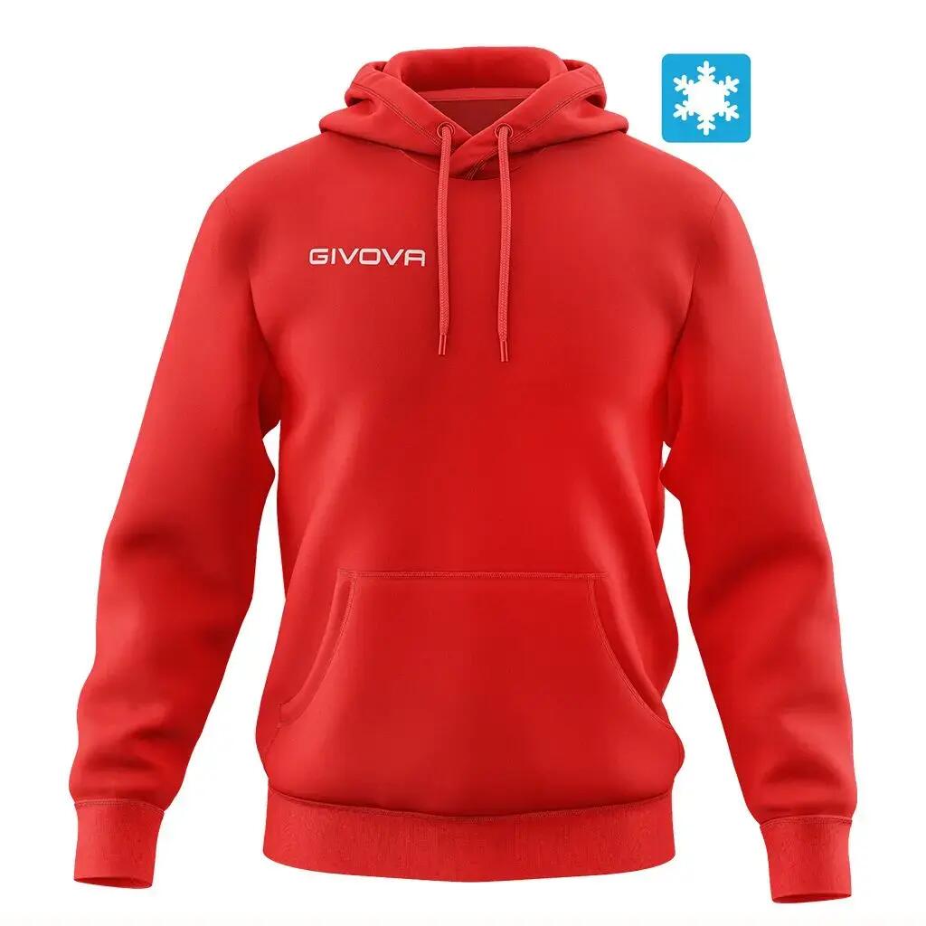 Givova Unisex Combed Fleece Hoodie Red