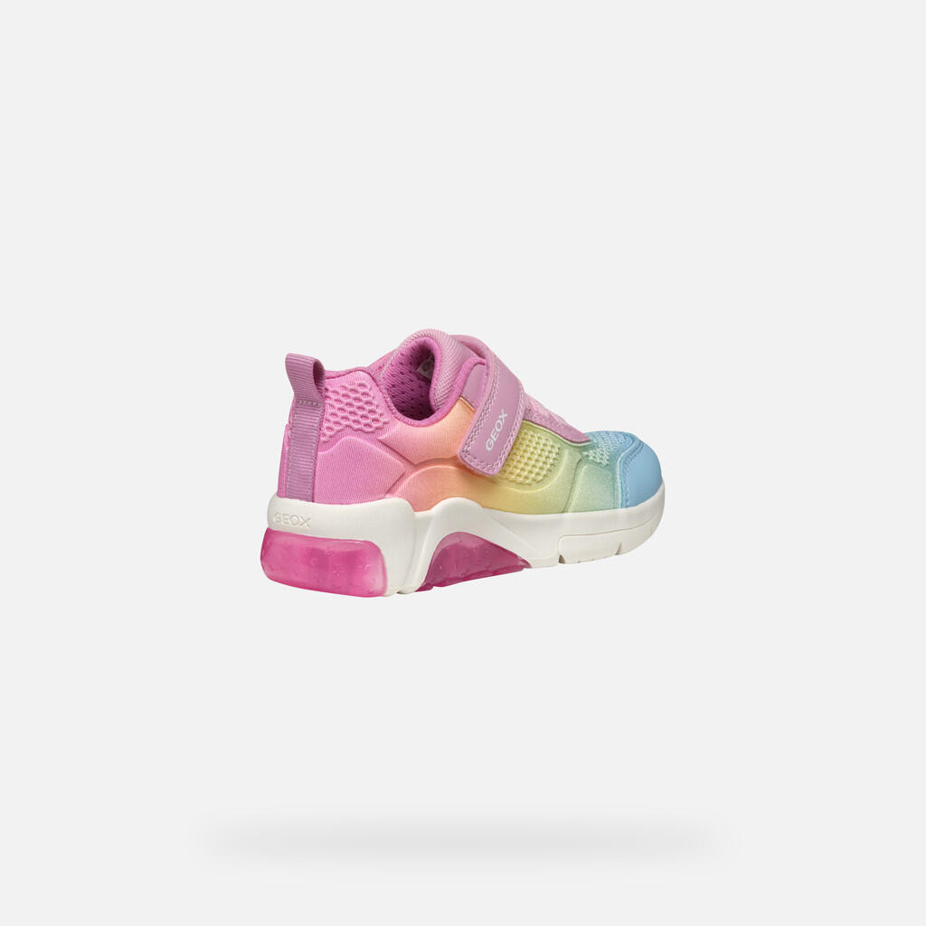 Baskets Fille J FADINLIGHT GIRL Rose/Multicolore 6/7