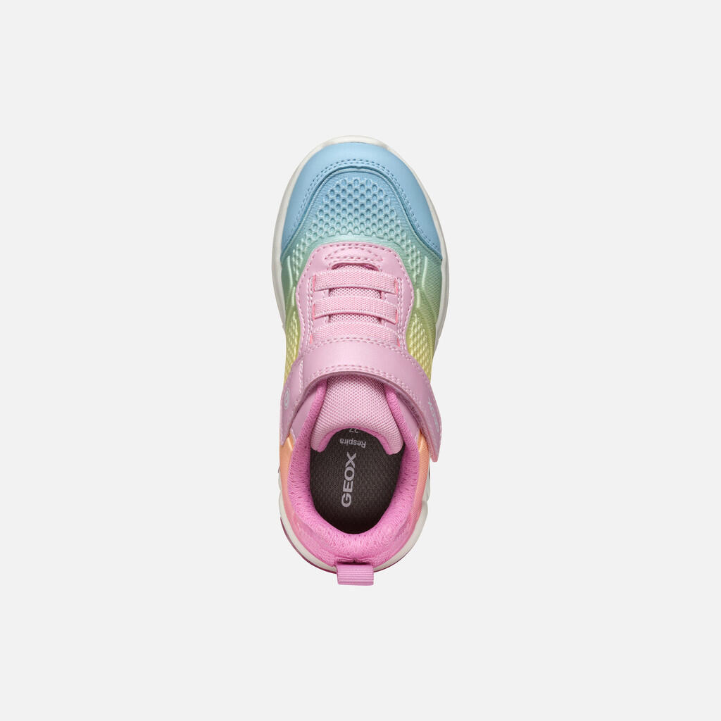 Baskets Fille J FADINLIGHT GIRL Rose/Multicolore 7/7