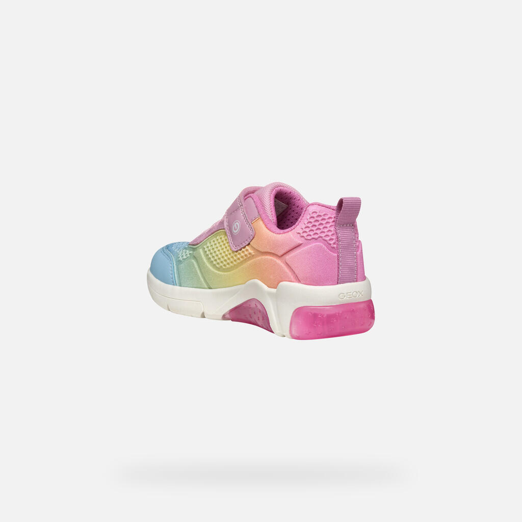 Baskets Fille J FADINLIGHT GIRL Rose/Multicolore 5/7