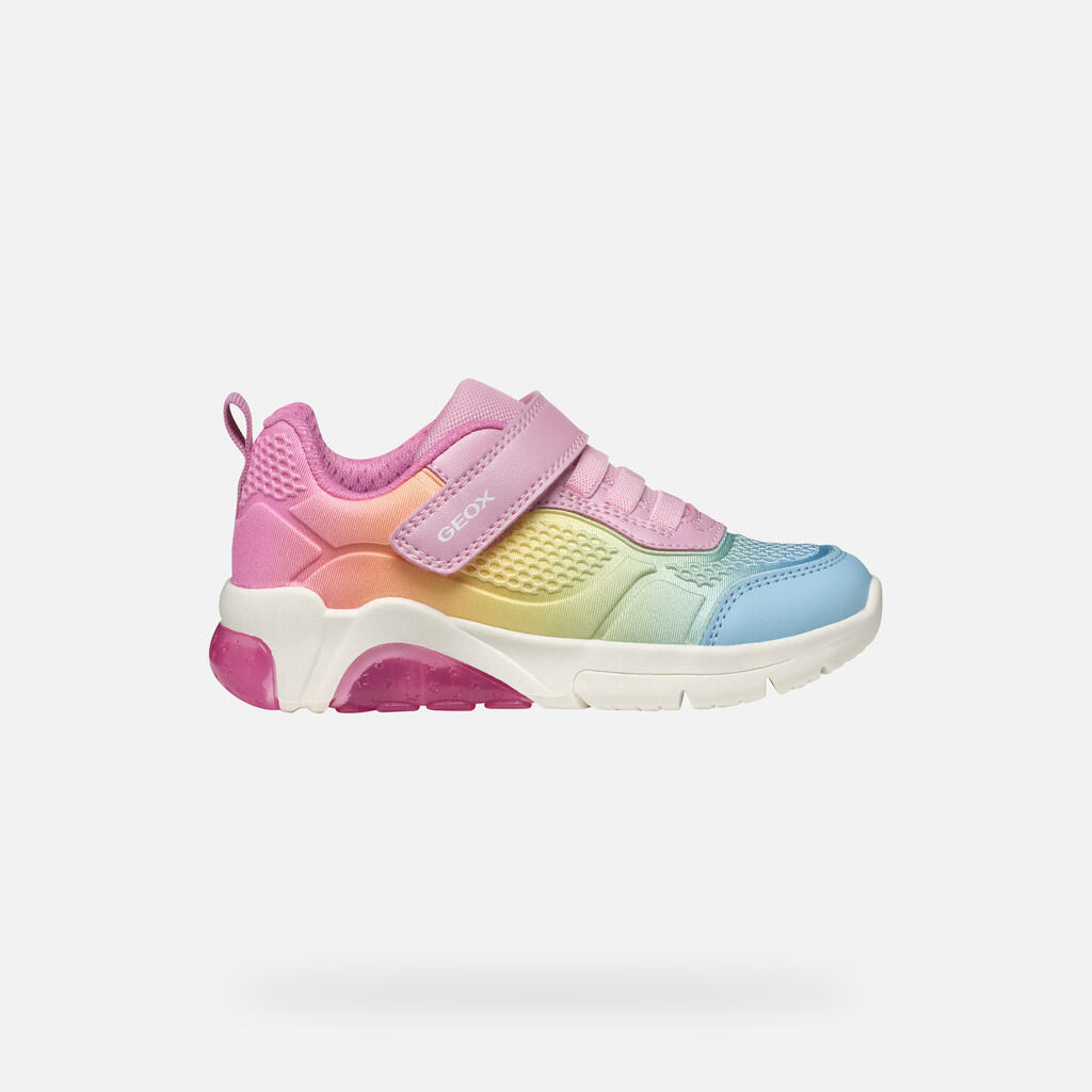 Baskets Fille J FADINLIGHT GIRL Rose/Multicolore 2/7
