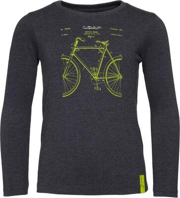 Loep buvon kinder t-shirt lange mouwen 122-128 donkerblauw, 100% katoen