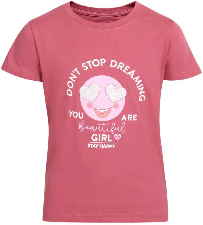 T-shirt Dziecięcy Nax Goreto 116-122 z Miękkiej Bawełny z Żywych Nadrukiem