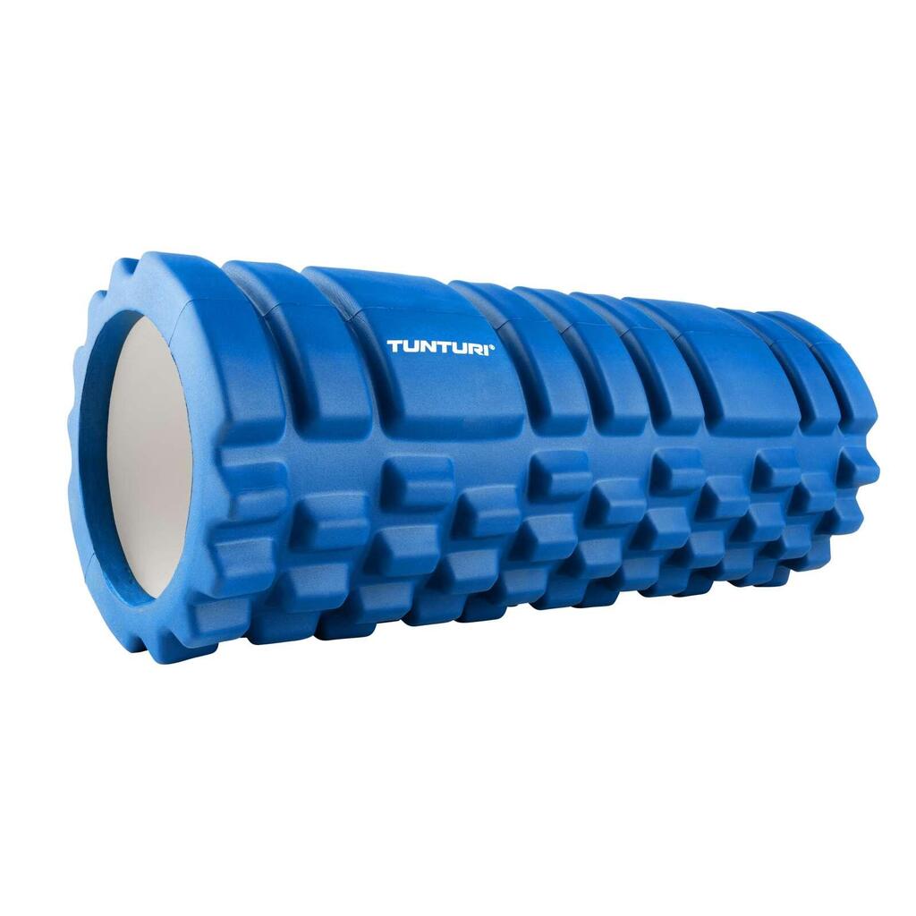 Yoga Grid Foam Roller - Massage Roller 33 cm - Foam Roller - Blue - Free app