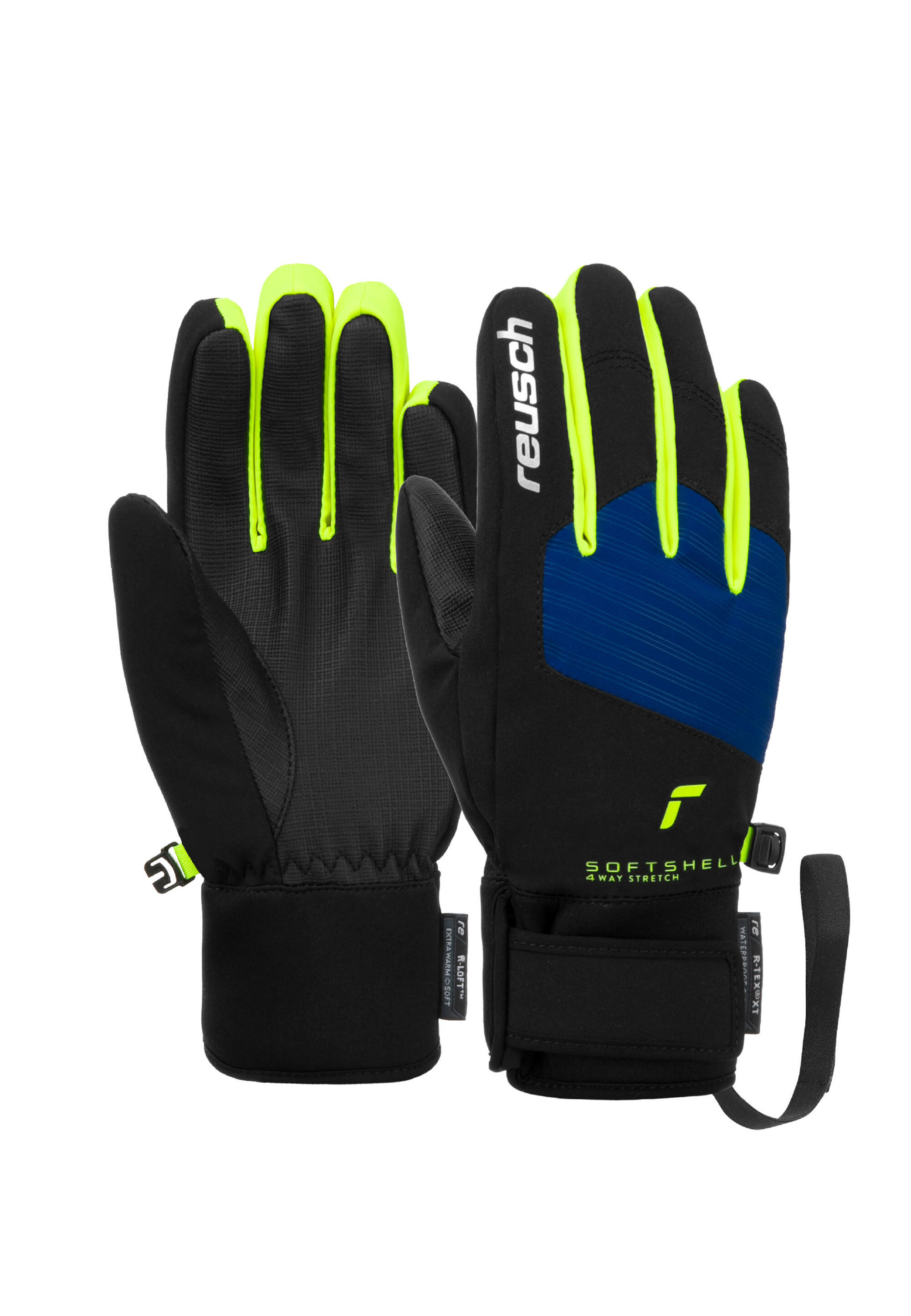 REUSCH SIMON R-TEX XT BLACK/SURF THE WEB/YELLOW JR GANTS 2024 1/6