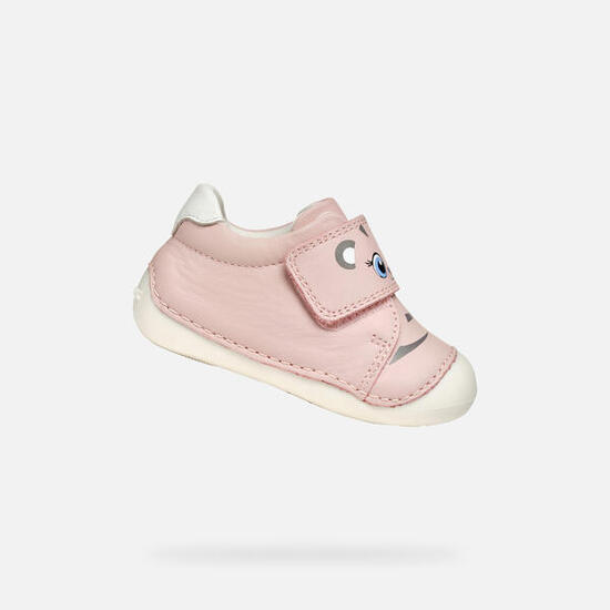 Premiers Pas Bébé Fille TUTIM BABY Rose/Blanc