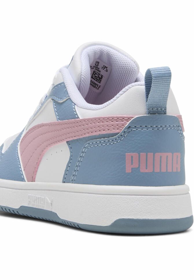 Dziecięce sneakersy Rebound V6 Lo PUMA White Poised Pink Cool Blue
