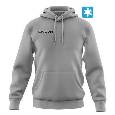 Givova grijze katoen hoodie 2xl - comfort en stijl