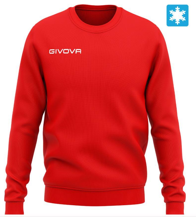 Sudadera 3082 cuello redondo roja, 70% algodón 30% poliéster 2/5