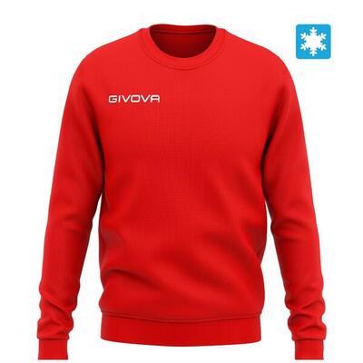 Felpa girocollo uomo ( fleece) givova rosso